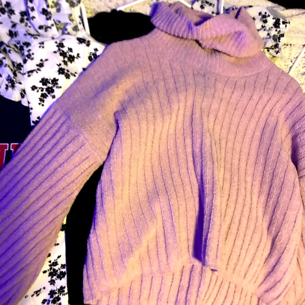 Pink free people turtle neck